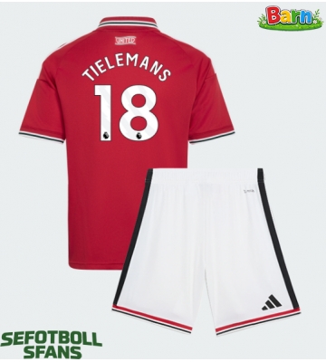 Manchester United Youri Tielemans #18 Hemmaställ Barn 2026-27 Kortärmad (+ Korta byxor)